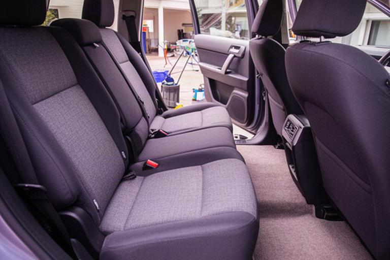 Freshly cleaned family SUV seats and carpet after pet hair and odour treatment