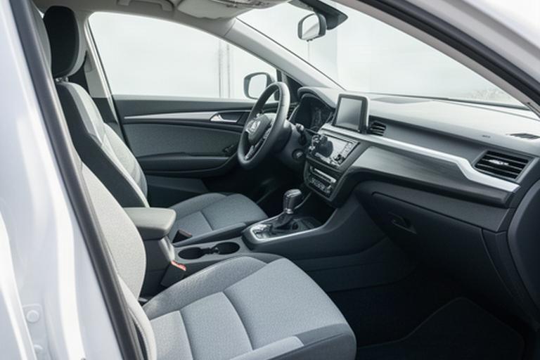 Bright clean car interior after source odour treatment and detailing