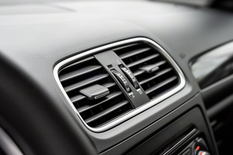 Clean dashboard and detailed air vents after steam cleaning